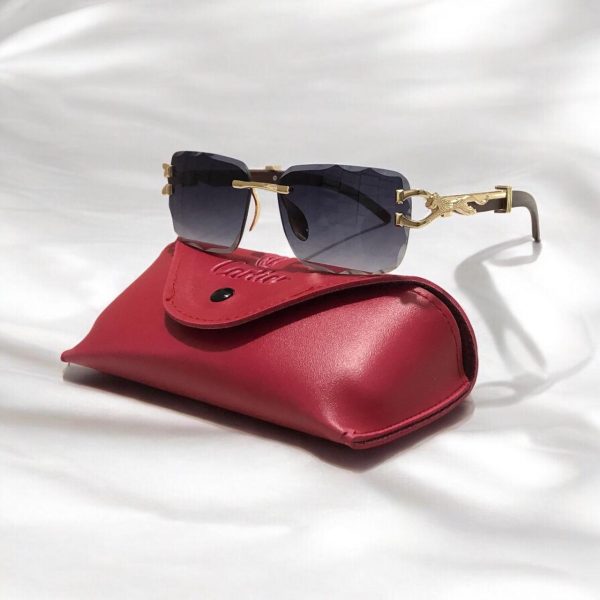 Cartier Luxury Sunglasses - Gold Rimless Design - Image 5