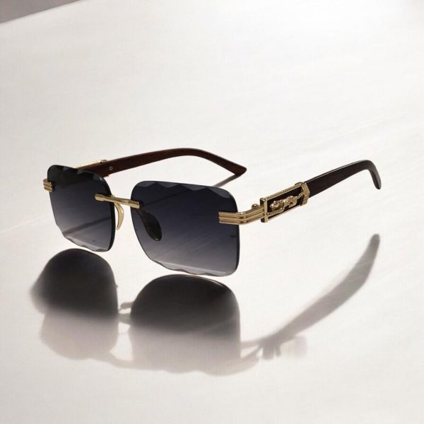 Cartier Luxury Sunglasses - Gold Rimless Design - Image 2