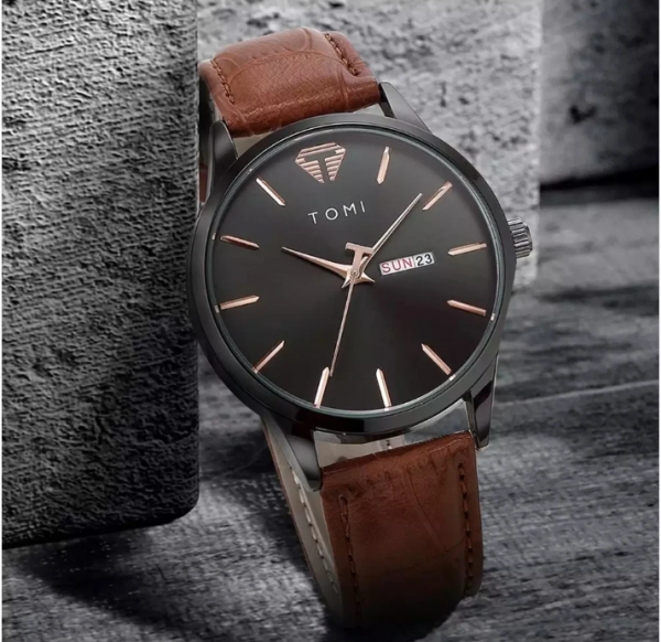 TOMI T-045 Date Quartz Wrist Watch For Men - Image 2